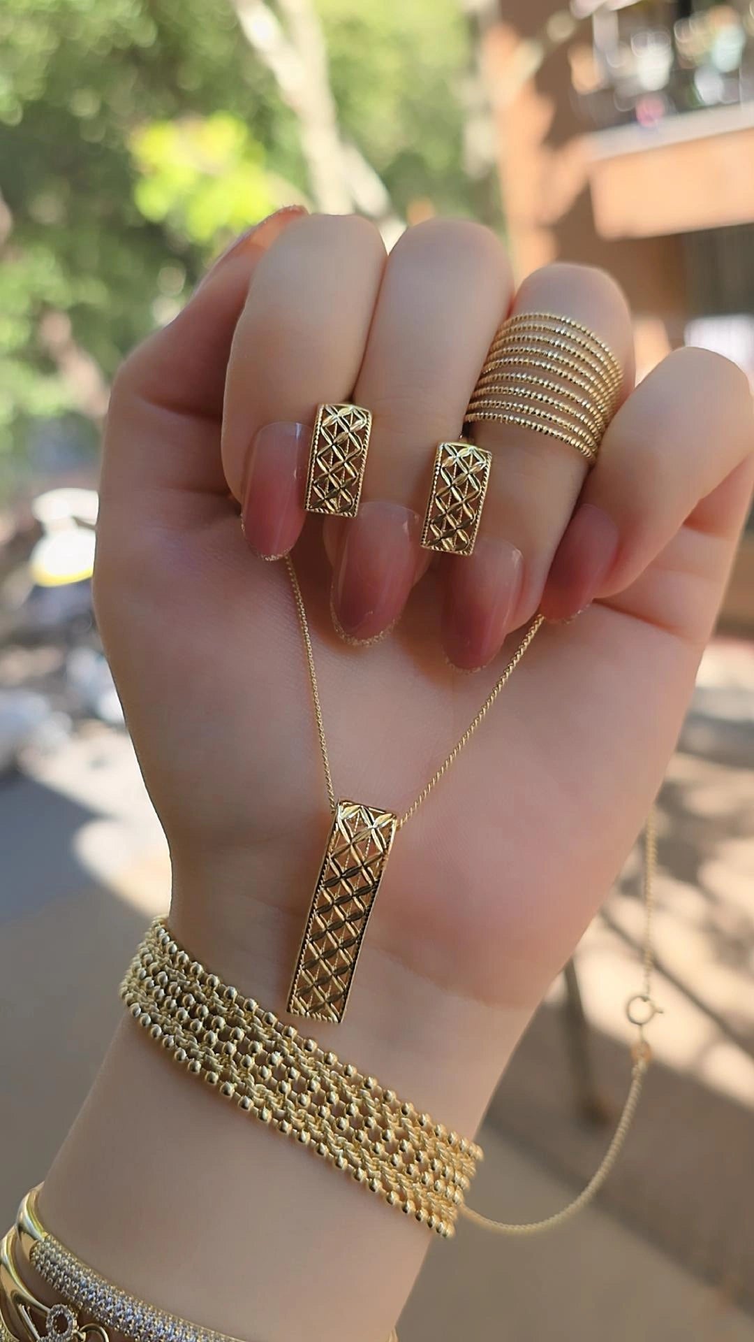 Conjunto oro laminado 14k