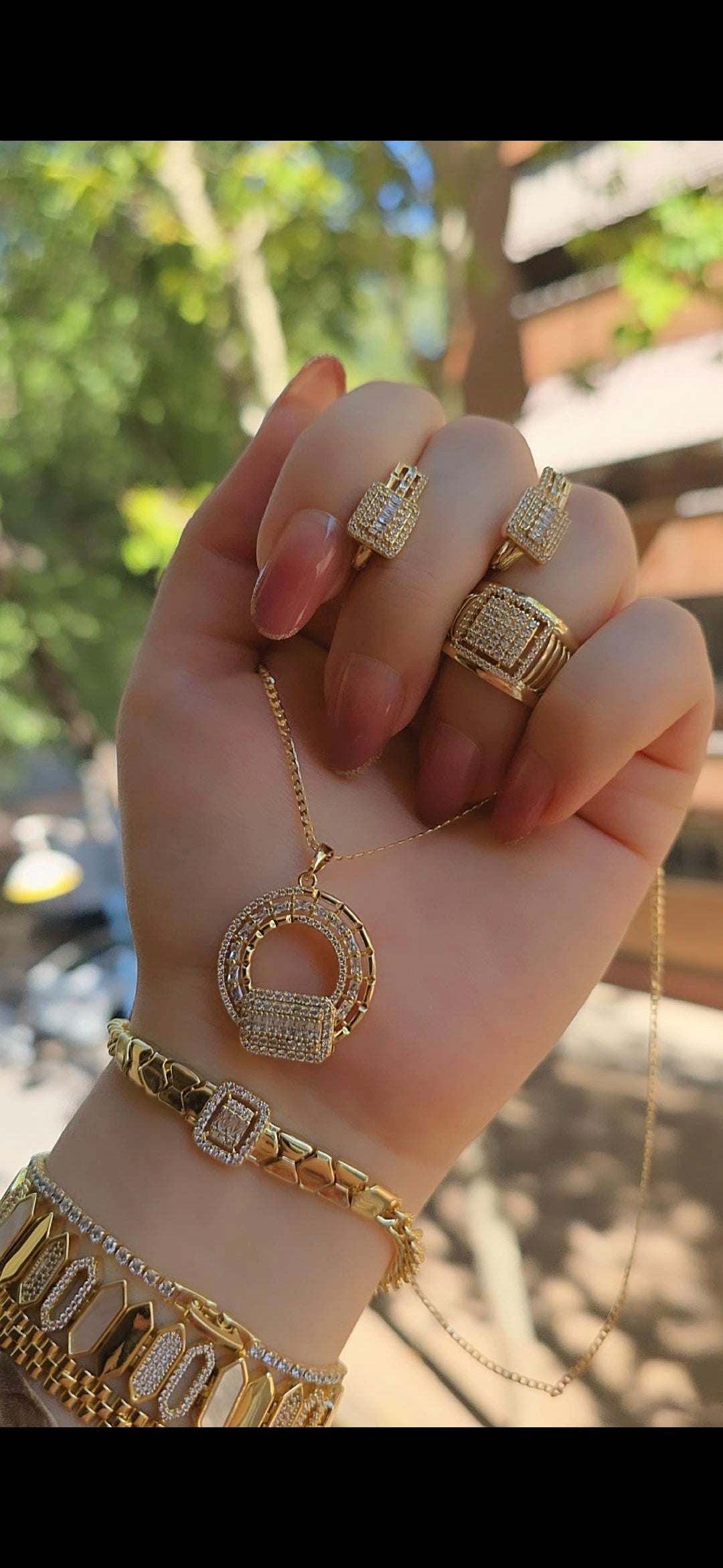 Conjunto oro laminado 14k