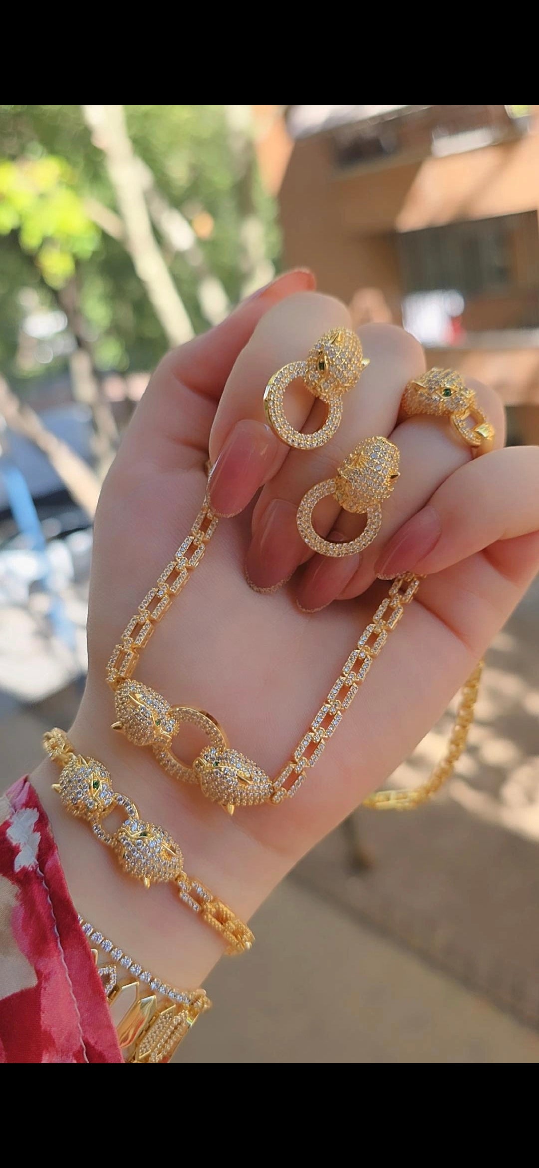 Conjunto elegante bañado 18k